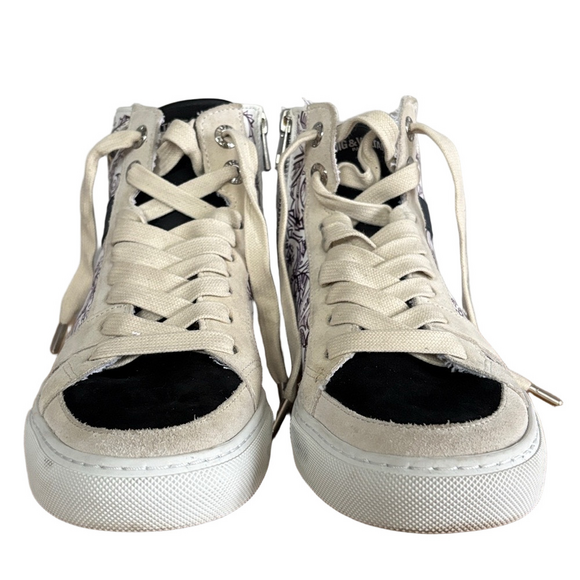 Zadig & Voltaire Women's High-Top Leather Suede Sneakers size 37 US 6 - Picture 5 of 11